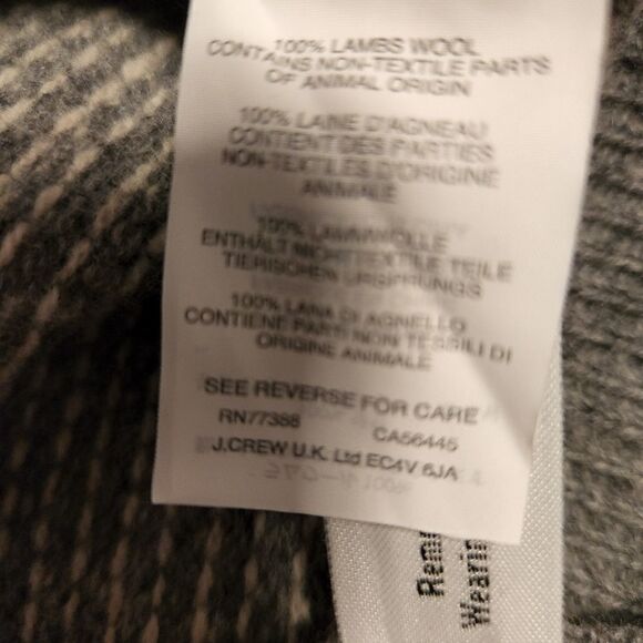 NWOT, J.Crew lambswool shawl collar sweater - Picture 3 of 9